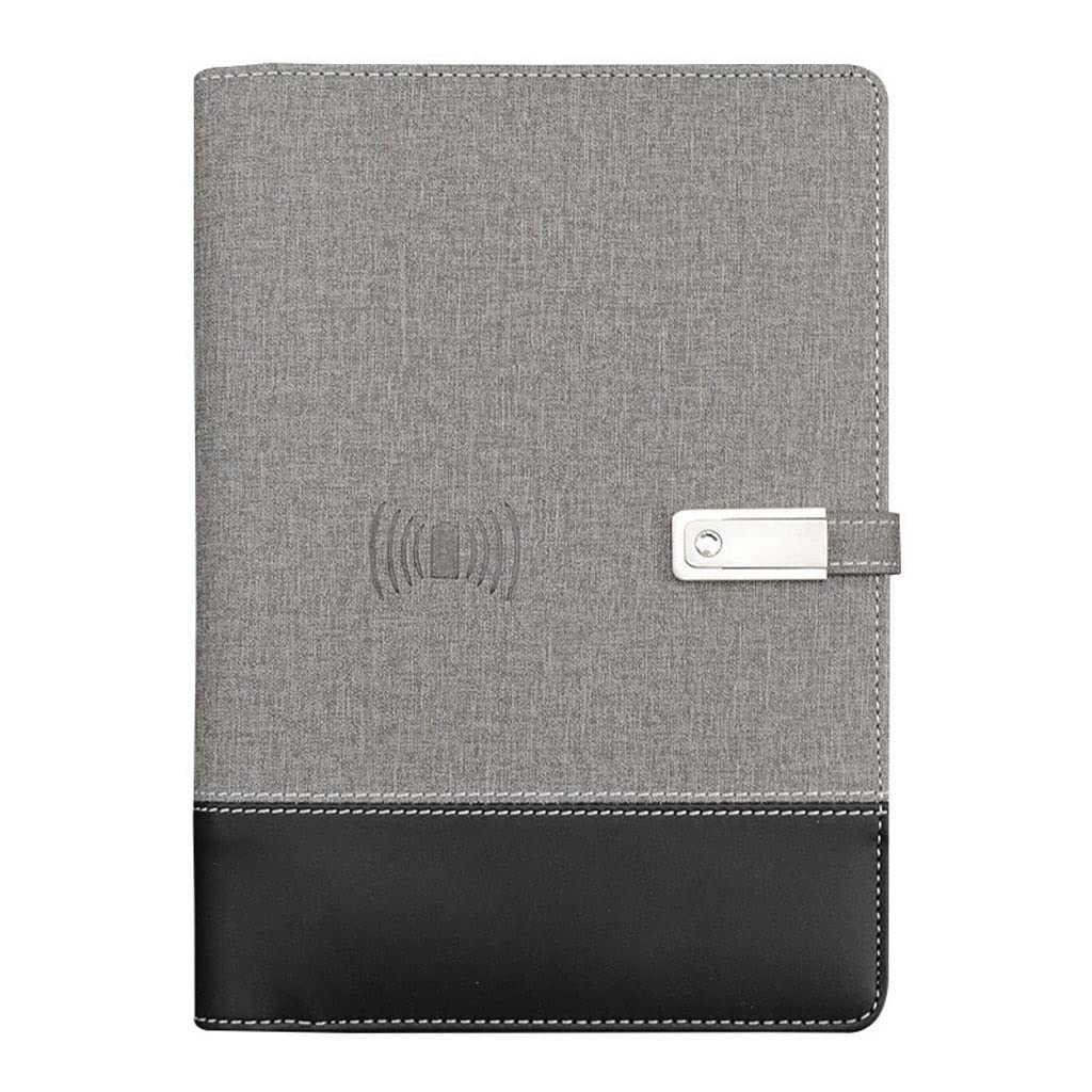NSUQOA JSEIAJB Charging Notebook Loose-leaf Multi-function A5 Notepad With U Disk Power Bank Business Gifts(8000mAh 16G)