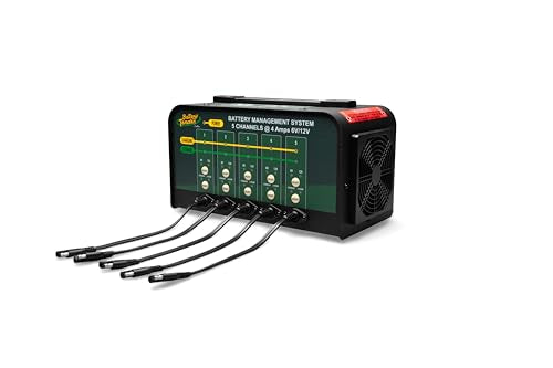 Battery Tender 5 Bank Multibank Charger - 20 AMP (4 AMPs Per Bank) - Selectable 12V / 6V - Smart and Switchable 12V Multi Battery Charger and