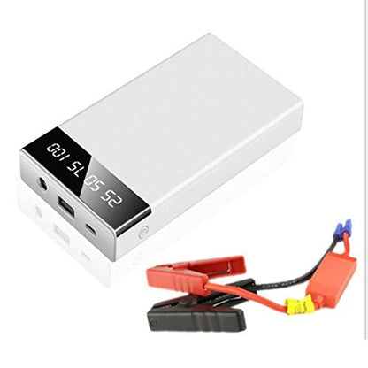 10000Mah External Battery Pack Car Emergency Starting Power for Capacity Bank Compatible Charger Banks Led Lights (5 Pieces) White (Black)