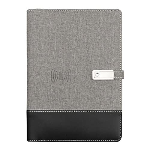 NSUQOA JSEIAJB Charging Notebook Loose-leaf Multi-function A5 Notepad With U Disk Power Bank Business Gifts(8000mAh 16G)