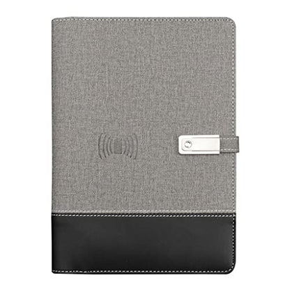 NSUQOA JSEIAJB Charging Notebook Loose-leaf Multi-function A5 Notepad With U Disk Power Bank Business Gifts(8000mAh 16G)