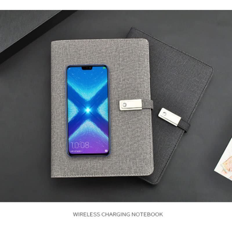 NSUQOA JSEIAJB Charging Notebook Loose-leaf Multi-function A5 Notepad With U Disk Power Bank Business Gifts(8000mAh 16G)