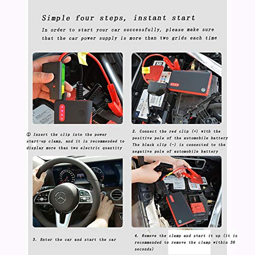 18000Mah External Battery Pack Car Emergency Starting Power for Capacity Bank Compatible Charger Banks Led Lights (4 Pieces) Standard Version 18000