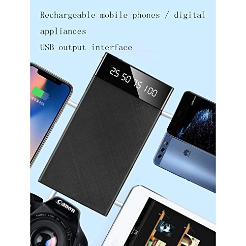 10000Mah External Battery Pack Car Emergency Starting Power for Capacity Bank Compatible Charger Banks Led Lights (5 Pieces) White (Black)