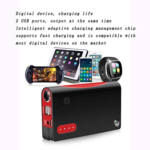 18000Mah External Battery Pack Car Emergency Starting Power for Capacity Bank Compatible Charger Banks Led Lights (4 Pieces) Standard Version 18000