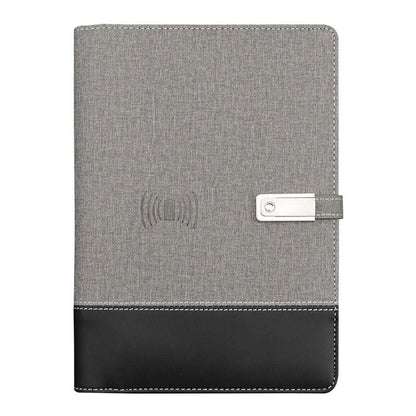 NSUQOA JSEIAJB Charging Notebook Loose-leaf Multi-function A5 Notepad With U Disk Power Bank Business Gifts(8000mAh 16G)